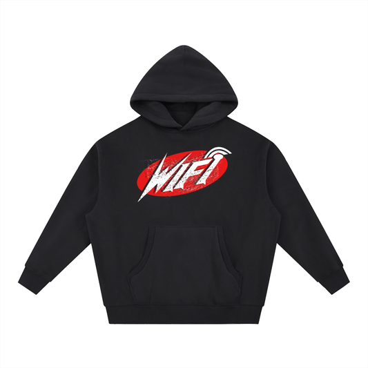 Wifi Oversized Boxy Fit Fleece Hoodie
