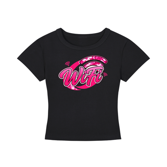 Wifi Womens Cropped T-Shirt