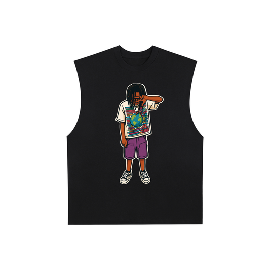Wifi Cartoon Cotton Tank Top