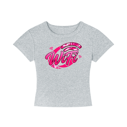 Wifi Womens Cropped T-Shirt
